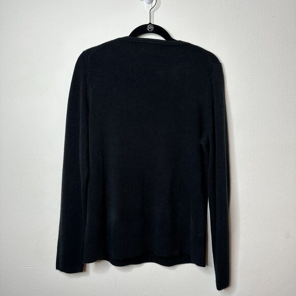 Debbie Morgan Solid Black Round Neck Long Sleeve Banded Waist Sweater L - Picture 3 of 10